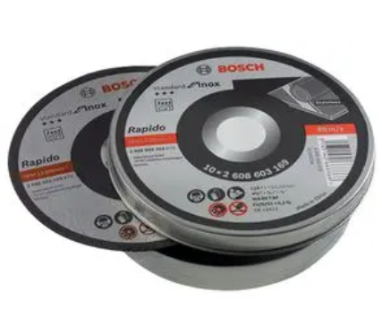 Grinder Cutting Disc, 4-1/2" (115mm x 1mm x 22.23mm) Angle, Metal, 10 Pack